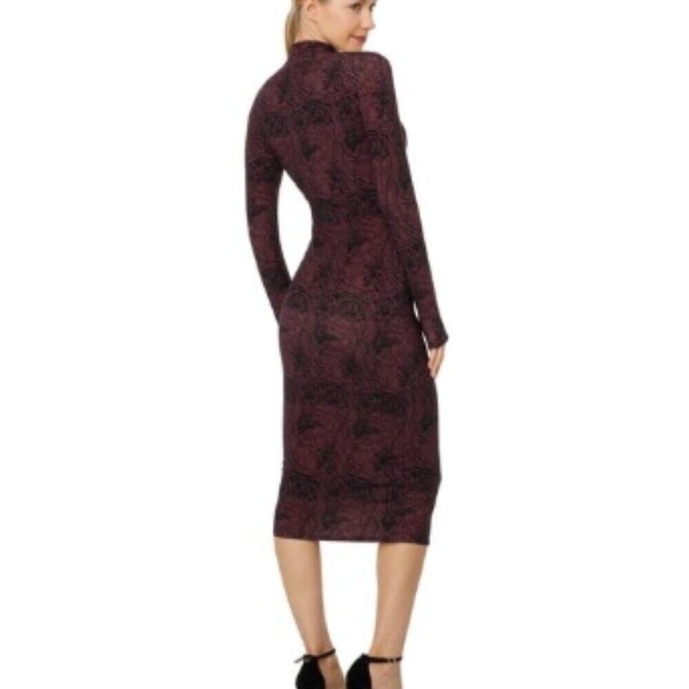 Ted Baker Elonar High Neck Printed Bodycon Dress 0 NWT - Picture 2 of 11